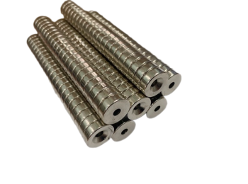 5 viên nam châm D15x5mm - Ni - 1 lỗ