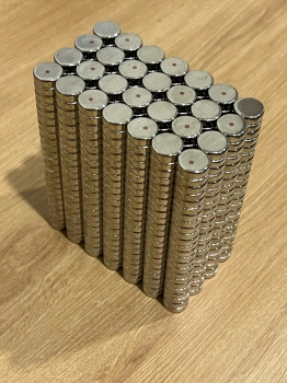 10 viên nam châm D12x8mm - Ni - rãnh